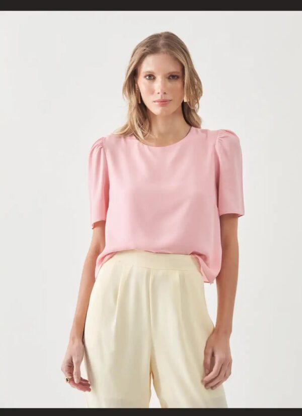 Blusa crepe manga curta Bia - Imagem 5